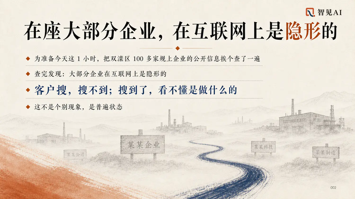 大部分企业在互联网上是隐形的
