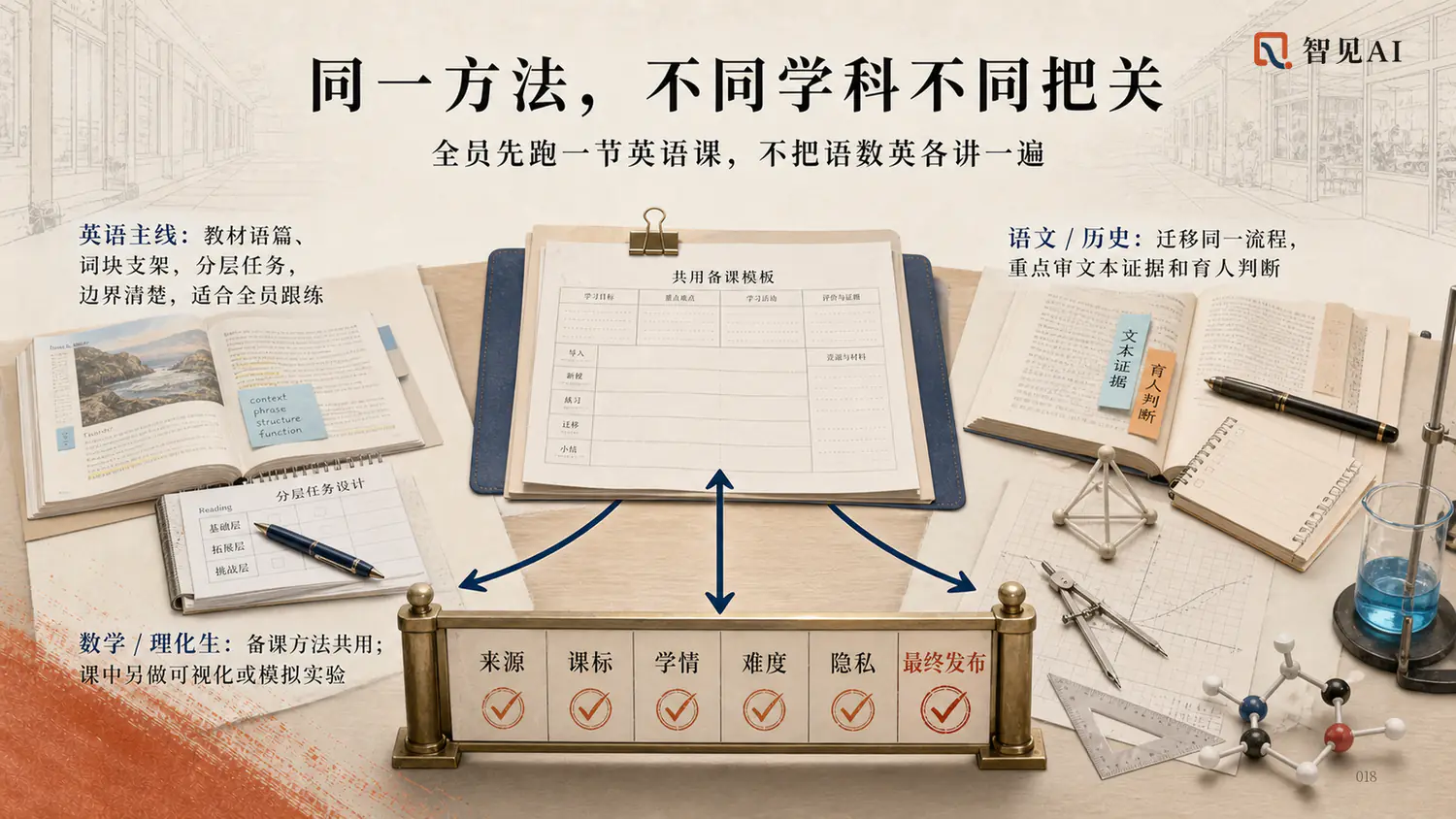 培训现场 PPT：同一套方法，不同学科，不同把关